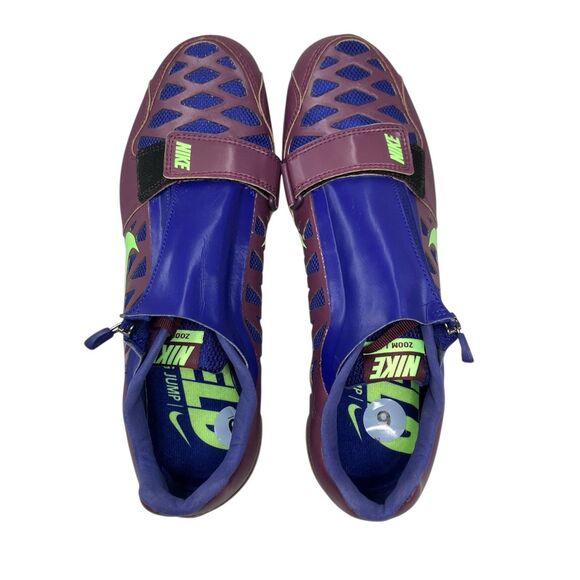 Nike Long Jump Shoes Spikes Mens 9 Purple Zoom LJ 4 Track Field‎ New 415339-602 main image 5